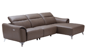 950 Leather Sectional with Electric Recliner