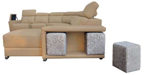 8312 Leather Sectional with Sliding Seats - Image 4
