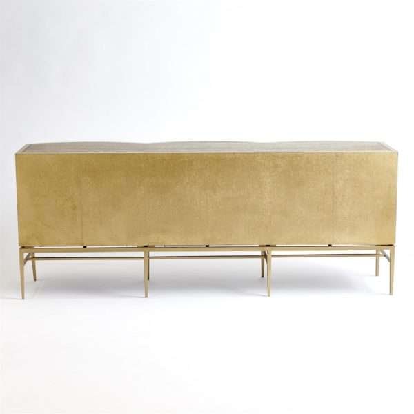 Crinkle Long Cabinet-Brass/Bronze - Image 4