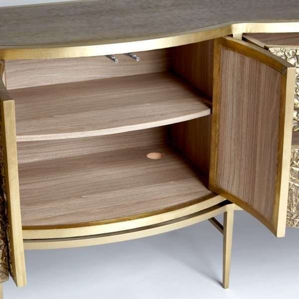 Crinkle Long Cabinet-Brass/Bronze - Image 5