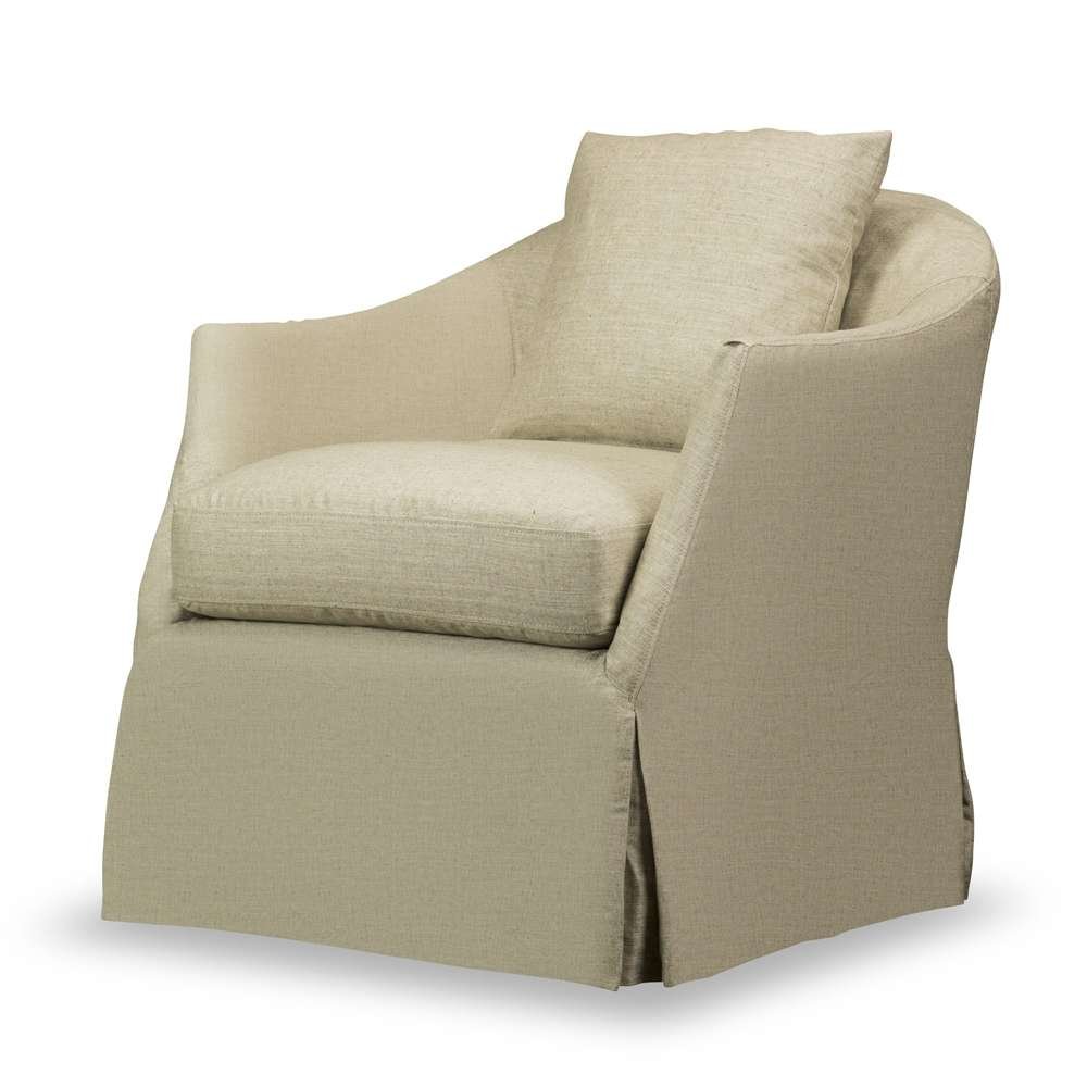 AMY SLIPCOVER SWIVEL CHAIR Curated Couches   Amy Slip Cover Chair Windfield Natural 1 