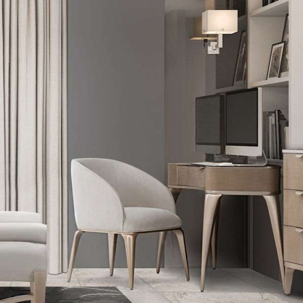 MALIBU CREST  Vanity Desk Mirror & Chair - Image 2