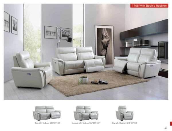 1705 Sofa w/ Electric Recliners - Image 3