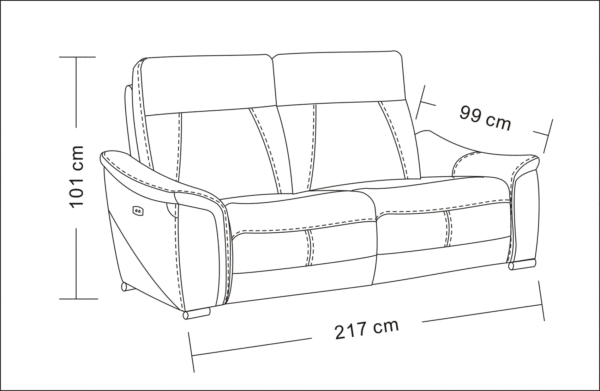 1705 Sofa w/ Electric Recliners - Image 4