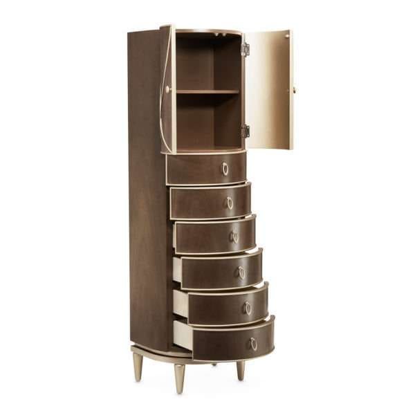 VILLA CHERIE - HAZELNUT  Swivel Chiffonier Lingerie Chest - Image 5