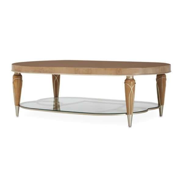 VILLA CHERIE - CARAMEL  Oval Cocktail Table