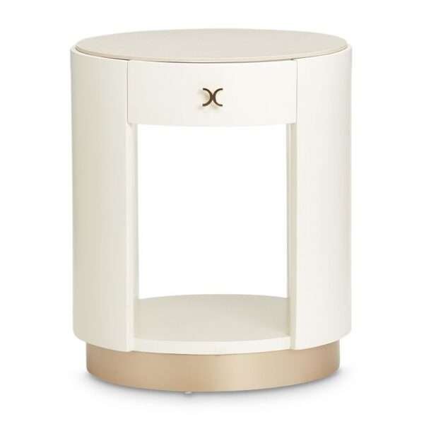 La Rachelle Round End Table with Marble Top