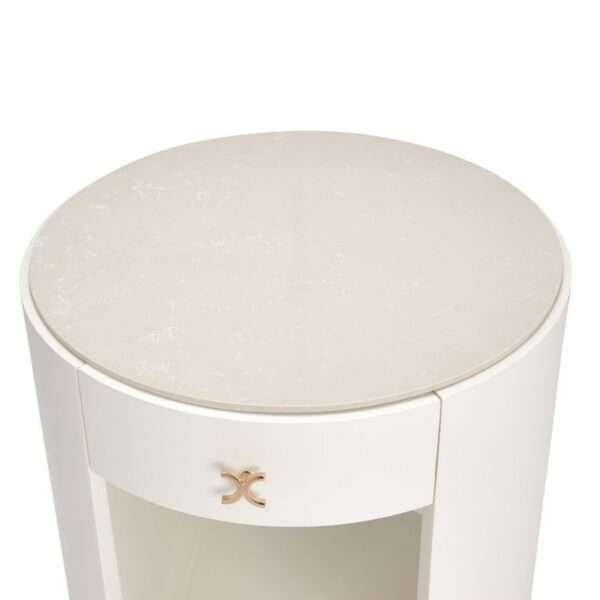 La Rachelle Round End Table with Marble Top - Image 4