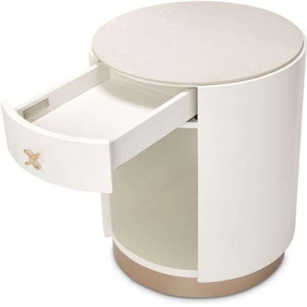 La Rachelle Round End Table with Marble Top - Image 5