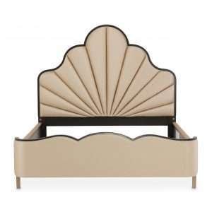 MALIBU CREST CROTCH MAHOGANY King Scalloped Panel Bed