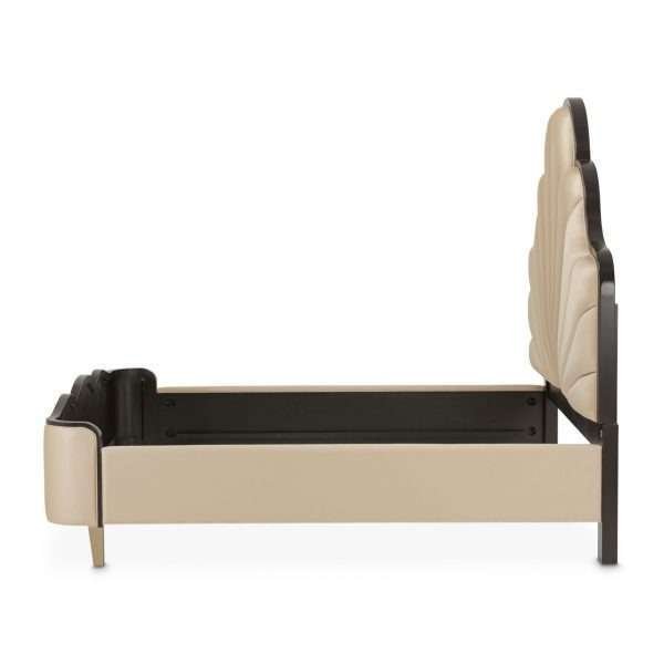 MALIBU CREST CROTCH MAHOGANY  King Scalloped Panel Bed - Image 3