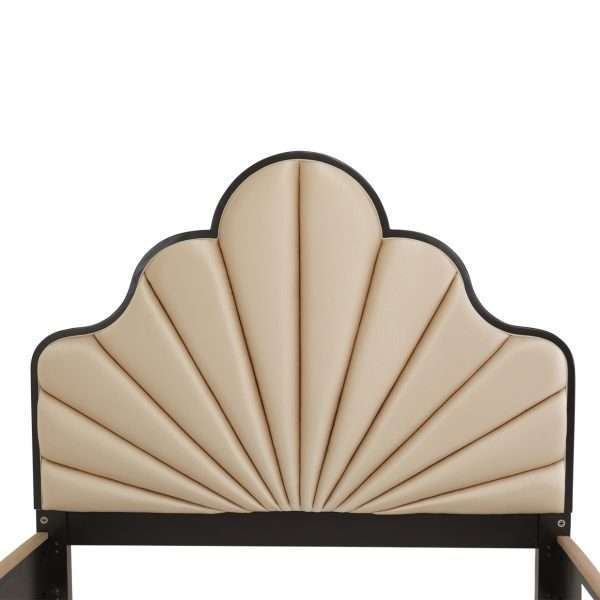 MALIBU CREST CROTCH MAHOGANY  King Scalloped Panel Bed - Image 4