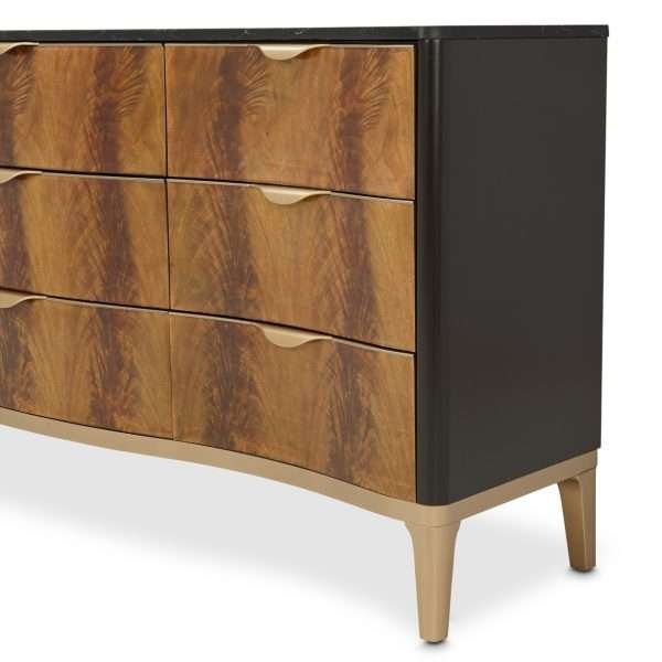 MALIBU CREST CROTCH MAHOGANY Dresser - Image 6