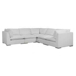 BURBANK 5 PC SECTIONAL IN CHLOE ICE (PERFORMANCE FABRIC)