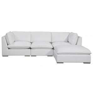 BURBANK 4 PC SECTIONAL IN CHLOE ICE (PERFORMANCE FABRIC)