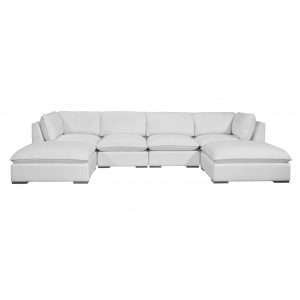 BURBANK 6 PC SECTIONAL IN CHLOE ICE (PERFORMANCE FABRIC)
