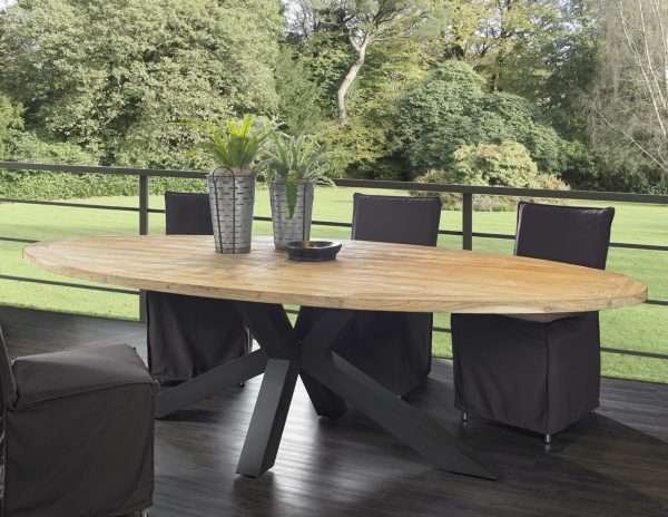 Chiara Outdoor Reclaimed Teak Dining Table - Image 4