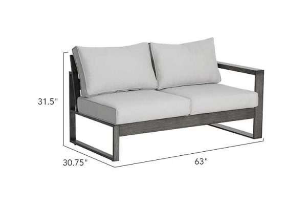Walsh 4-Piece Aluminum Firepit Sofa Set - Image 3