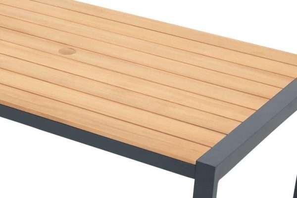 Nova 7-Piece Aluminum & Teak Dining Set - Image 6