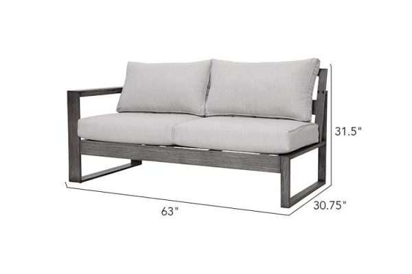 Walsh 4-Piece Aluminum Firepit Sofa Set - Image 4