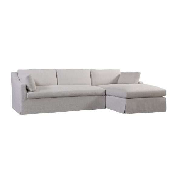 DUNE SLIPCOVERED SECTIONAL RAF CHAISE/LAF LOVESEAT