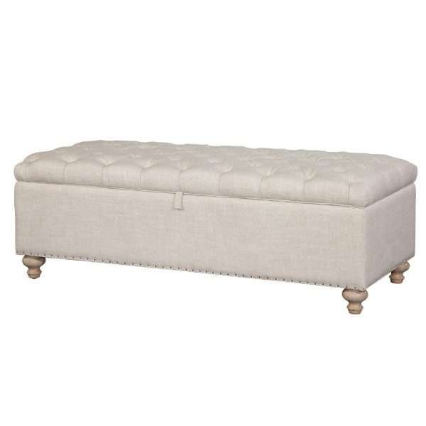 FINN STORAGE BENCH IN CLASSIC LINEN