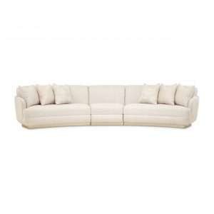 AURORA Sectional Sofa & Chair Linen 3 Pc