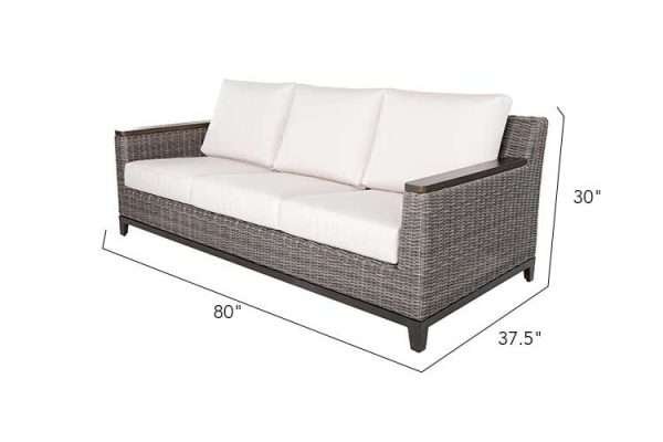 Beaufort 4-Piece Wicker Sofa Set with Swivel Rocking Chairs - Image 2