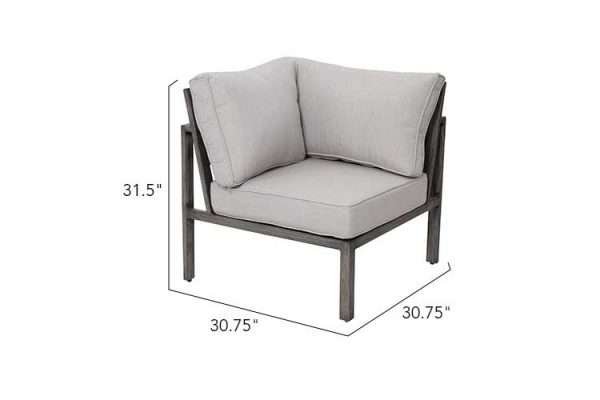 Walsh 4-Piece Aluminum Firepit Sofa Set - Image 5
