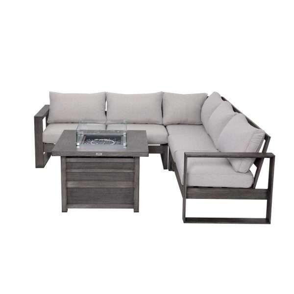 Walsh 4-Piece Aluminum Firepit Sofa Set - Image 2