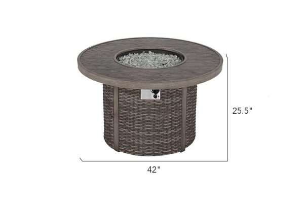 Tenaya 5-Piece Firepit Set with Swivel Rocking Chairs - Image 2