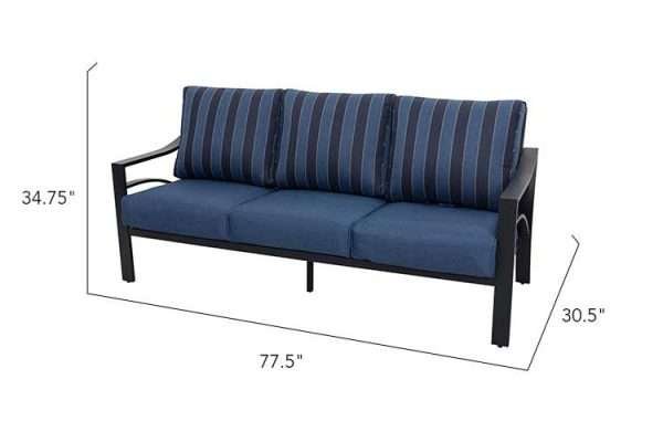 Jarvis 4-Piece Aluminum Sofa Set with Swivel Rocking Chairs - Image 2