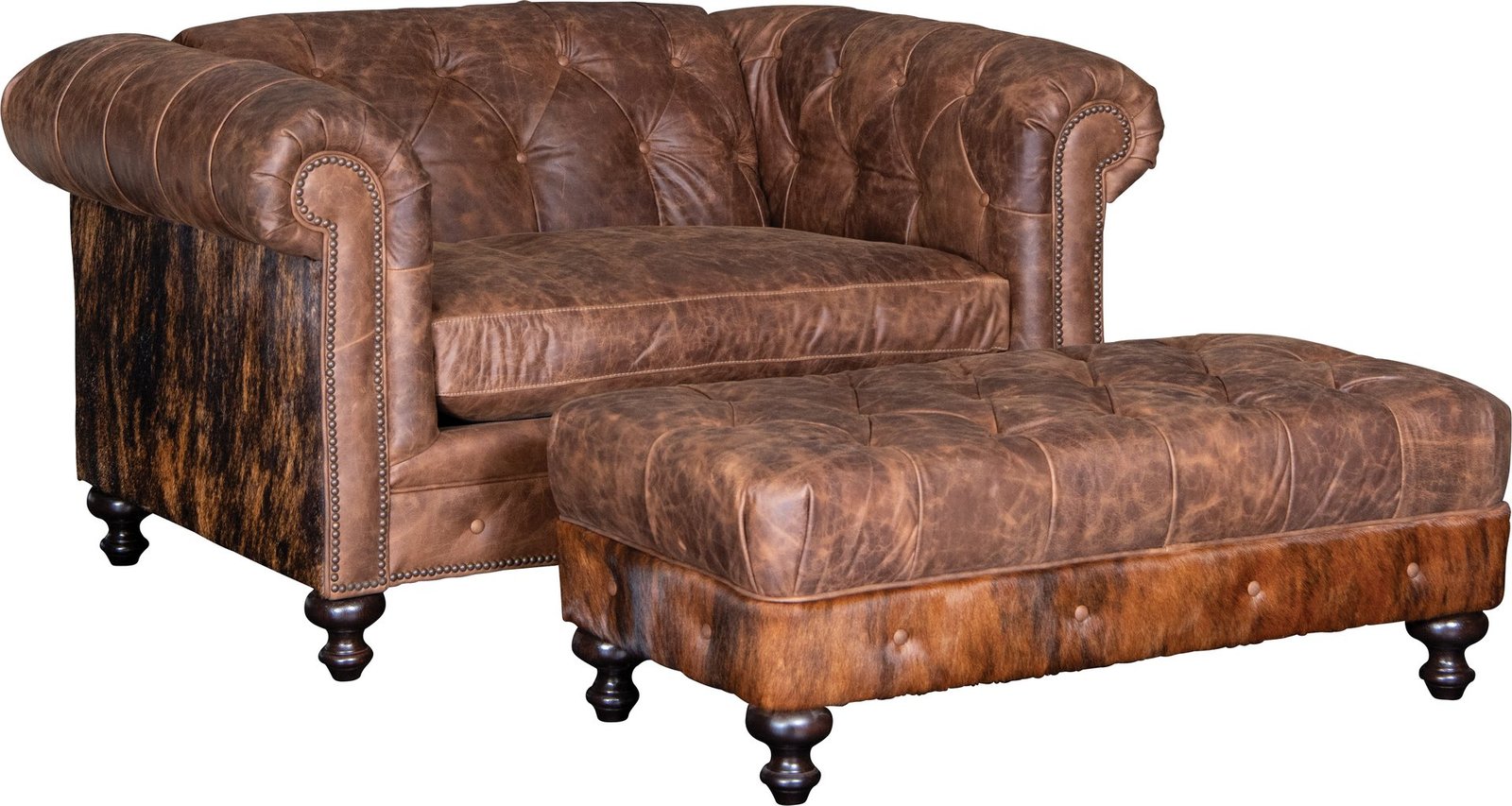 8888L MAYO LEATHER CHAIR & HALF - Image 2