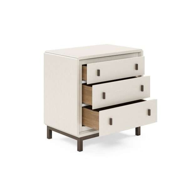 BLANC 3 DRAWER BEDSIDE CHEST - Image 2