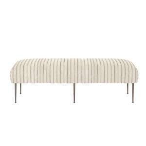 BLANC BED BENCH W/ METAL LEGS