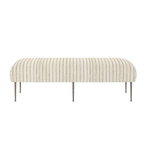 BLANC BED BENCH W/ METAL LEGS