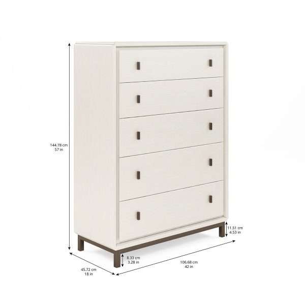 BLANC 5 DRAWER CHEST - Image 5