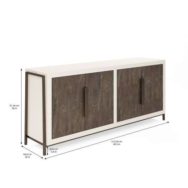 BLANC CREDENZA 4 DOOR - Image 6