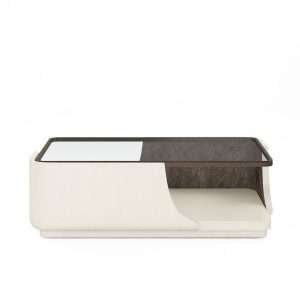 BLANC RECT COCKTAIL TABLE GLASS TOP