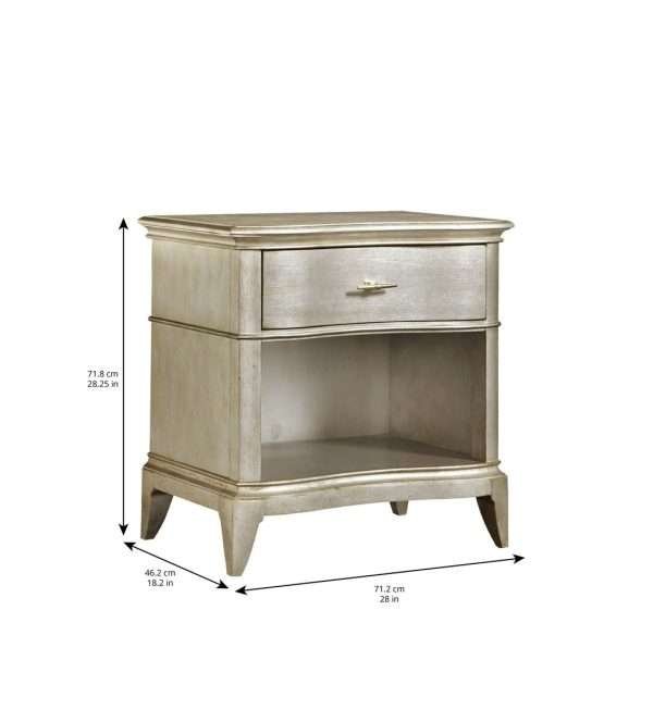 STARLITE-SINGLE DRAWER OPEN NIGHTSTAND - Image 4