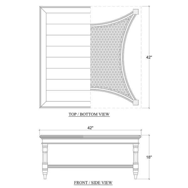 Montego Square Coffee Table (2 Finishes) - Image 7