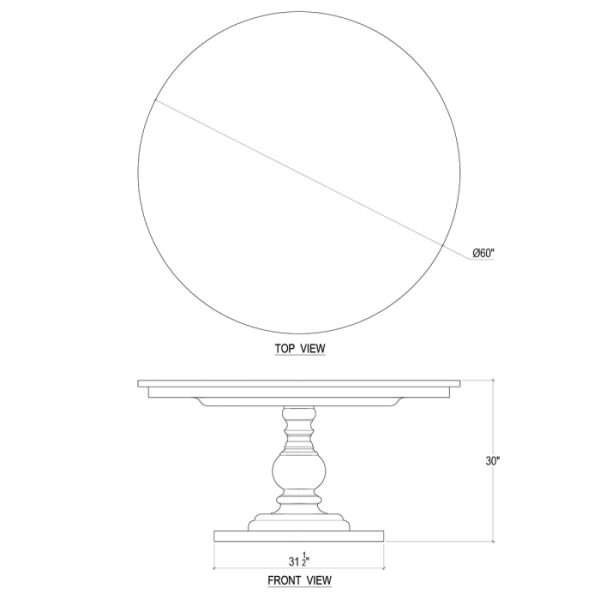 Goucho Round Dining Table 60'' - Image 6
