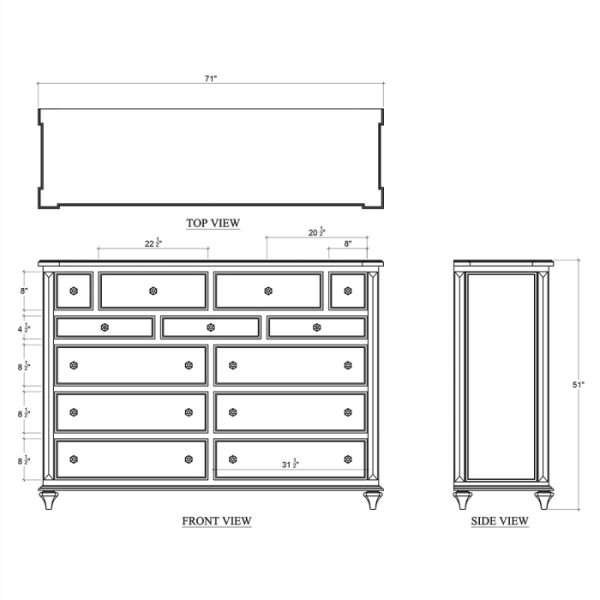 Soho Large Dresser (2 Finishes) - Image 11