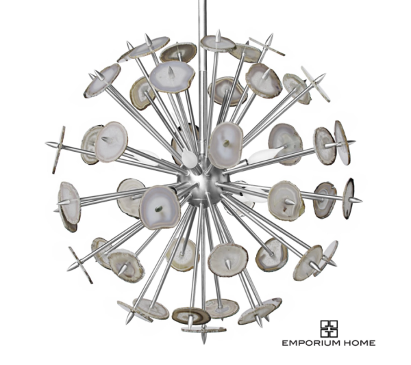 AGATE BURST CHANDELIER-SATIN BRASS - Image 2