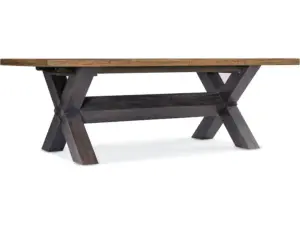 Big Sky Trestle Dining Table w/2-20in leaves