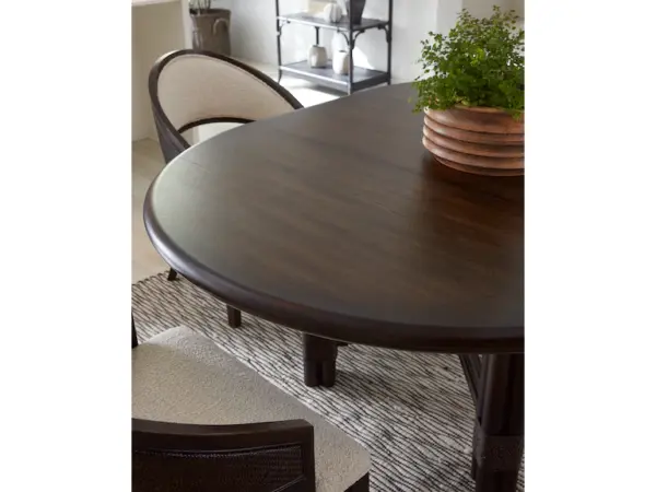 Retreat Pole Rattan Round Dining Table w/1-20in leaf - Image 6