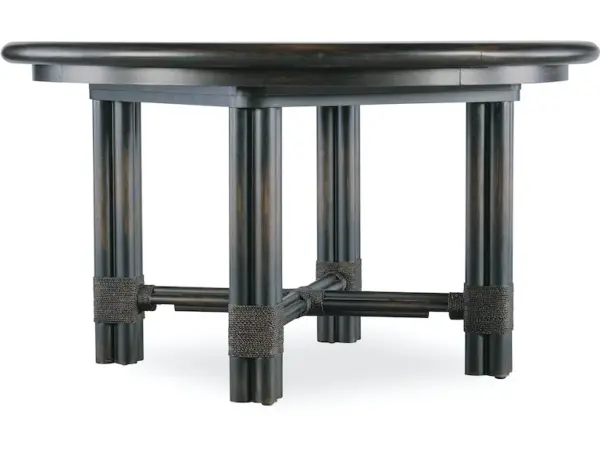 Retreat Pole Rattan Round Dining Table w/1-20in leaf