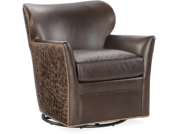 Hooker Swivel Chair (2 Leather Options)