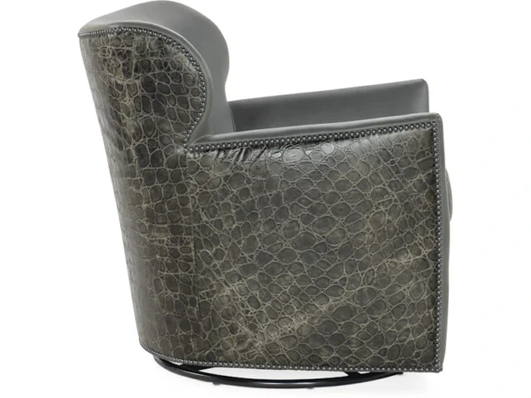 Hooker Swivel Chair (2 Leather Options) - Image 6