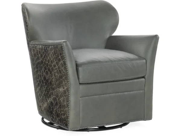 Hooker Swivel Chair (2 Leather Options) - Image 2